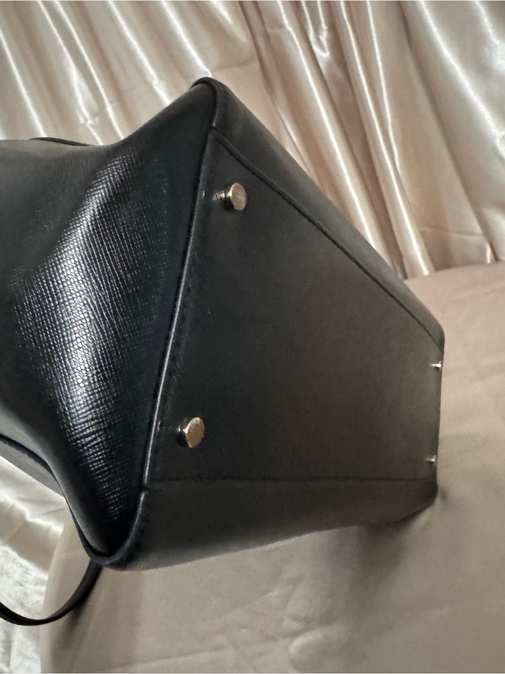 kate spade Staci New York Black Leather Tote Bag - Picture 8 of 16